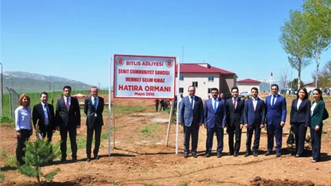 Bitlis'te Hatıra Ormanı Kuruldu