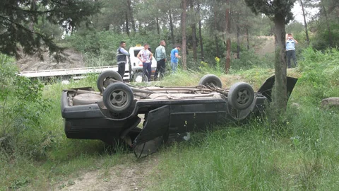 Kediye Çarpmamak İçin Kaza Yaptı