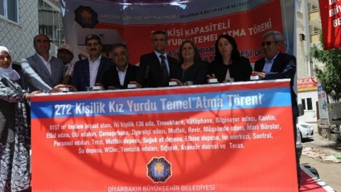 Diyarbakır'da Kız Öğrenci Yurdu Temeli Atıldı