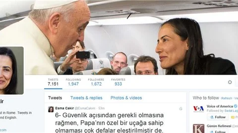 Papa'nın Özel Uçağı Bulunmuyor
