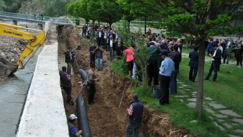 Gümüşhane'de Kanalizasyon Hattı Projesi Başladı