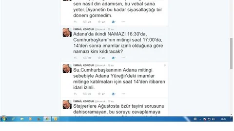 Cumhurbaşkanı İçin İmamlar İzinli Sayıldı