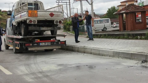 Bartın'da Tüp Kamyonet Yangını