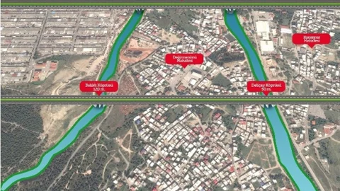 Bursa'da Mahalleleri Birleştiren Köprü Yapılıyor
