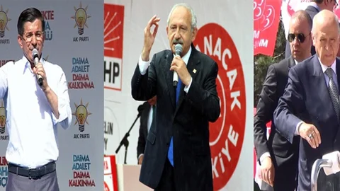 Üç Lider Üç Mitingde Bir Araya Geldi