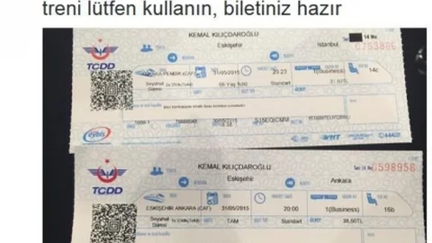 Binali Yıldırım Kılıçdaroğlu’na Hızlı Tren Bileti Gönderdi