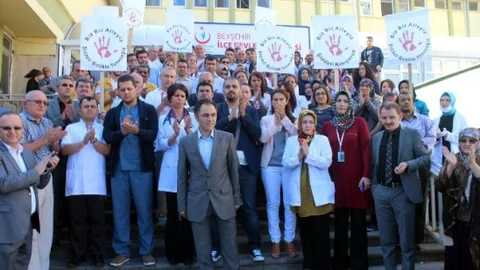 Beyşehir'de Sağlıkta Şiddet Protestosu