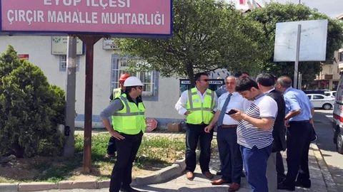 Eyüp’te Doğal Gaz Borusu Delindi
