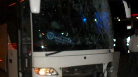 İnegöl'de Tur Otobüsü Kazası