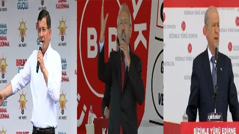 Üç Lider Üç Mitingde Buluştu