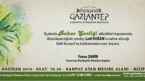 Gaziantep'te Bahar Şenliği Başlıyor