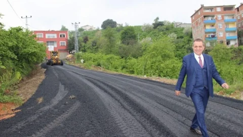 Yomra'da asfaltlama ve betonlama çalışmaları aralıksız sürüyor