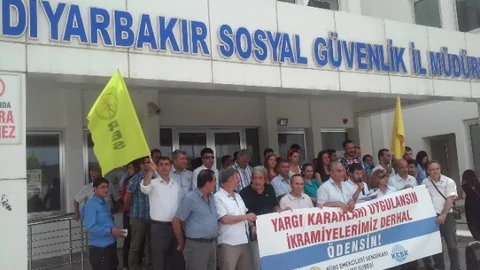 Diyarbakır'da BES İkramiye Talepleri İçin Açıklama Yaptı
