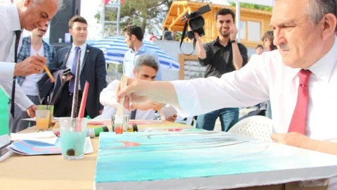 Bolu'da Resim Şenliği'nde Yağlı Boya Etkinliği