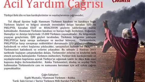 Şanlıurfa'dan Türkmenlere yardım çağrısı