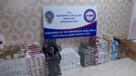 Sakarya'da düzenlenen operasyonlarda 26 bin 776 kaçak sigara bulundu