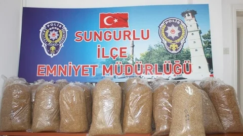 Çorum'da kaçak tütün operasyonu