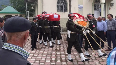 Manisa'da Kore Gazisi Osman Kaya son yolculuğuna uğurlandı