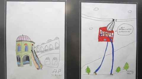 Bursa'da minik karikatüristlerin eserleri görücüye çıktı