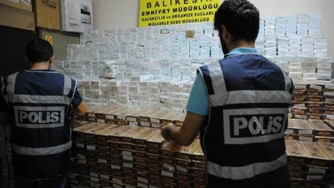 Balıkesir'de büyük kaçak sigara operasyonu