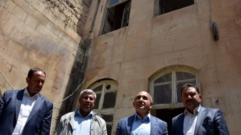 Kilis'te restorasyon çalışmaları devam eden konaklar incelendi