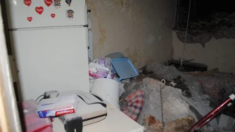 Amasya'da aşırı yağış sonrası kaya düşmesi