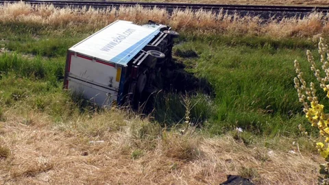 Adıyaman'da kamyonet şarampole yuvarlandı
