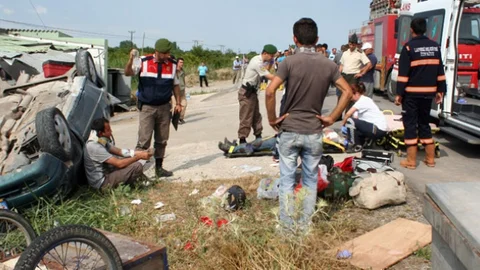 Çanakkale'de askeri araç kazası meydana geldi