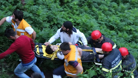 Zonguldak Ereğli'de çocuk, dereye düşerek yaralandı.