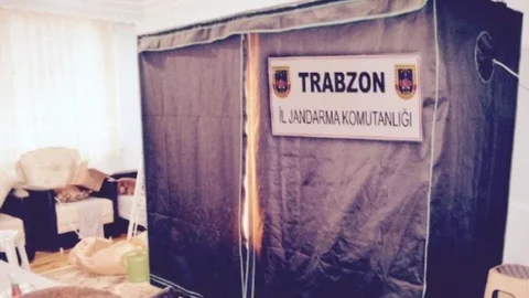 Of'ta jandarma, bir evde kenevir yetiştirme sistemine rastladı