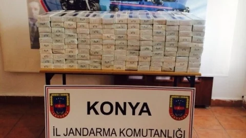 Konya'da 4 bin paket kaçak sigara bulundu
