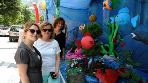 Amasya'da anaokulunda su altı dünyası sergisi yapıldı