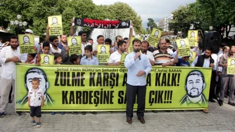 Bursa'da Aytaç Baran'a destek için protesto düzenlendi