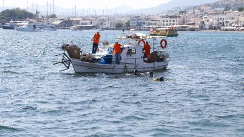Bodrum'da deniz dibi temizliği etkinliği yapıldı