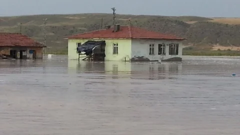 Çankırı'da sel tarım arazilerine büyük zarar verdi