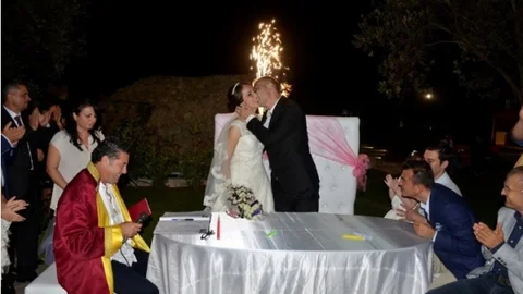 Bodrum'da nikah töreni yapıldı