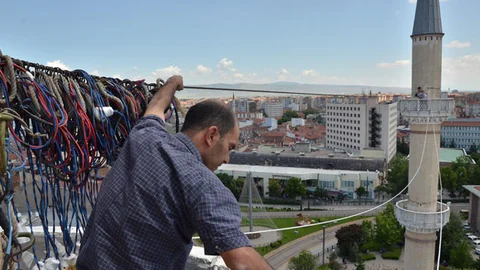 Eskişehir'de Ramazan için mahya hazırlandı