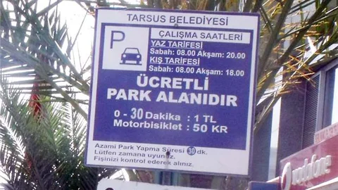 Tarsus'ta Parkomat İhalesi Yapılacak