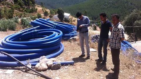  Mersin'de sulama tesisi inşaatı