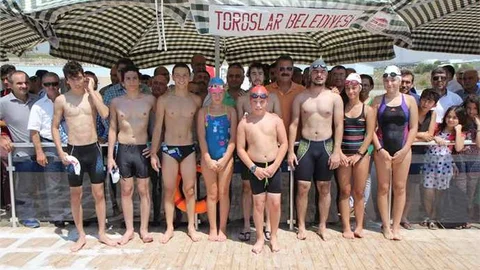 Toroslarda yüzme heyecanı
