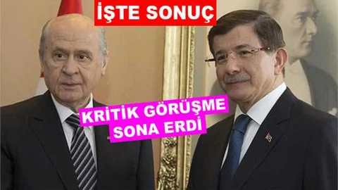 Davutoğlu-Bahçeli görüşmesi sona erdi