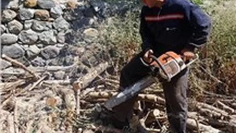 Kışın yakacakları odunları şimdiden hazırlıyorlar