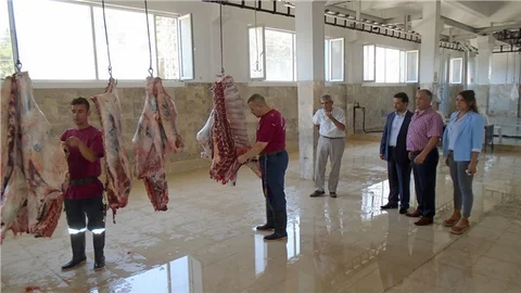 Hatay Büyükşehir Zabıta ekipleri mezbahaneleri denetliyor