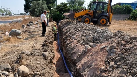 Karamağara Mahallesi içme suyu şebekesine kavuştu