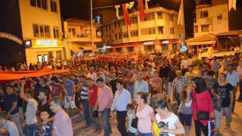 Kula'da teröre lanet yürüyüşü düzenlendi