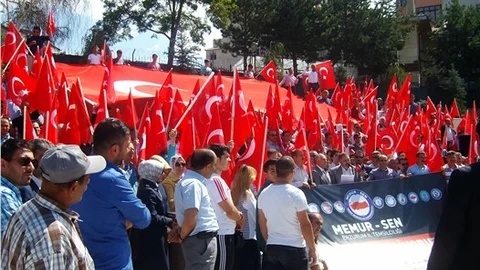 Erzurum’da yaşanan terör olaylarına tepki gösterildi