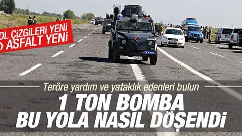 Teröristler Iğdır'da yola 1 ton bomba döşedi