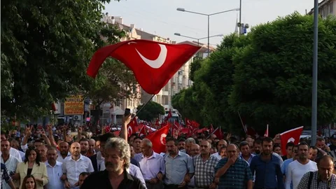 Kırşehir'de terör protestosunda olaylar çıktı