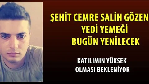 Şehit Astsubay Cemre Salih Gözen’in Yedi Yemeği Yenilecek