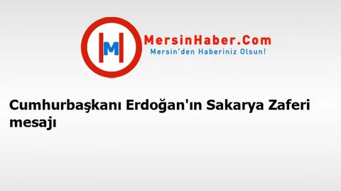 Cumhurbaşkanı Erdoğan'ın Sakarya Zaferi mesajı